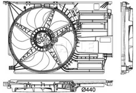 Fläkt, kylare, bmw,mini, 17427617609, 7 617 609