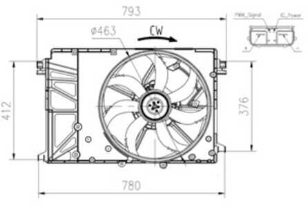 Fläkt, kylare, lexus es, toyota camry, rav 4 v, rav 4 van v, 1636031500