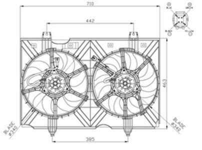 Fläkt, kylare, nissan nv200 / evalia buss, nv200 skåp, 214813LM0A, 21486JG30A, 21486JK60A, 214871HS3D