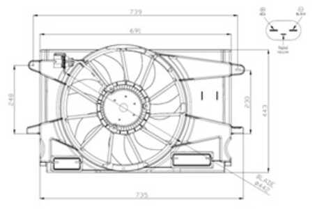 Fläkt, kylare, opel astra k, astra k skåp / kombi, astra k sports tourer, 39052896