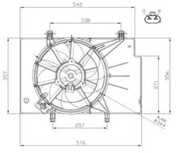 Fläkt, kylare, ford b-max, b-max van, ecosport, fiesta vi, fiesta van vi, 1825253, 1843117, 2145091, C1B18C607AD, C1B18C607AE, 