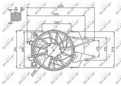 Fläkt, kylare, ford focus i, focus sedan i, focus skåp / kombi i, focus turnier i, 1061258, 2S418C607AB