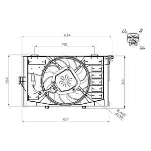 Fläkt, kylare, bmw i3 [i01], 17427646080, 17428642143