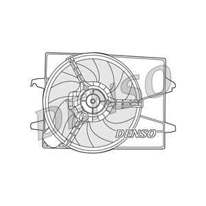 Fläkt, kylare, ford fiesta v, fusion, 1141511, 1366100, 1475302, 1495676