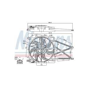 Fläkt, kylare, opel,vauxhall, 1314 452, 1341 344