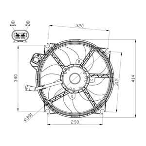 Fläkt, kylare, renault, 214810011R, 214810028R, 214810898R, 214812415R