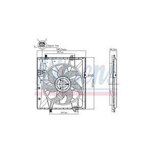 Fläkt, kylare, mercedes-benz gle [w166], gle coupe [c292], gl-klass [x166], gls [x166], m-klass [w166], 0999060700, 0999062400,