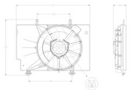 Fläkt, kylare, ford b-max, b-max van, fiesta vi, fiesta van vi, 1525891, 1541276, 1557572, 1843120, 1933768, 2145093, 8V518C607