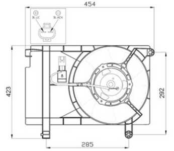 Fläkt, kylare, chevrolet aveo / kalos halvkombi, aveo / kalos sedan, daewoo kalos, kalos sedan, nubira sedan, 61Q0006, 8-98037-