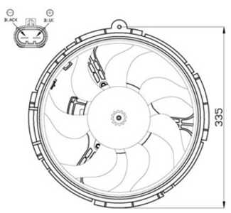 Fläkt, kylare, fiat stilo, stilo multi wagon, stilo van, 36710-2A700, 46723518, 46797120