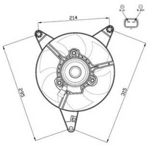 Fläkt, kylare, fiat panda, panda skåp/halvkombi, tempra, tempra s.w., lancia dedra, dedra sw, delta ii, y10, 46537049, 46541006