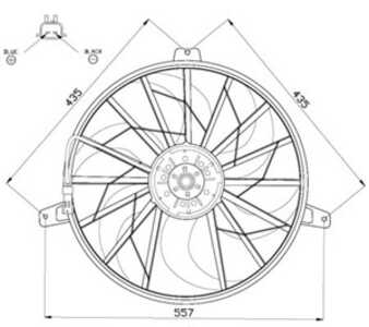 Fläkt, kylare, jeep grand cherokee ii, 5183565AA, 52079528, 52079528AB, 81.43407.0112, MD168475, MD194294