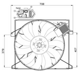 Fläkt, kylare, mercedes-benz m-klass [w163], 0-97149237-0, 1635000293, 8-97314-118-0, 8-97314118-0, 97314118, A1635000293