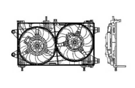 Fläkt, kylare, fiat punto, punto skåp/halvkombi, 11189-82000, 46524624, 46849148, 51738691, 51753624, LHN 100410 S1, LHN 100410