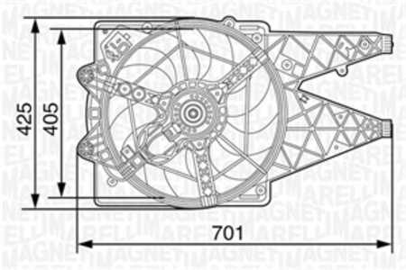 Fläkt, kylare, fiat doblo buss, doblo cargo, doblo flak/chassi, 51821155