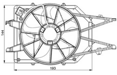 Fläkt, kylare, ford focus i, focus sedan i, focus skåp / kombi i, focus turnier i, 1061260, 1071996, 1072554, 1075127, 12071, 1