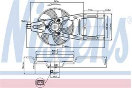 Fläkt, kylare, fiat cinquecento, seicento / 600, 0000007704319, 0000046559850, 46400256, 46559850, 7704319