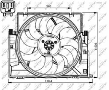 Fläkt, kylare, bmw, 17427600559, 17427640511, 17428621192, 17428641964, 220 330 93 07 S2, 220 330 93 07