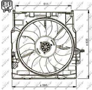 Fläkt, kylare, bmw x5 [e70], x6 [e71, e72], 17427616104, 17427647753, 17428618242