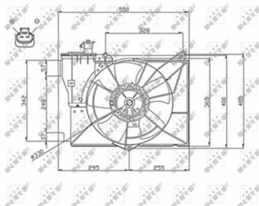 Fläkt, kylare, toyota rav 4 ii, yaris, yaris verso, yaris verso van, 1636121030, 1636121080, 1636323020, 1671121030, 1671133010