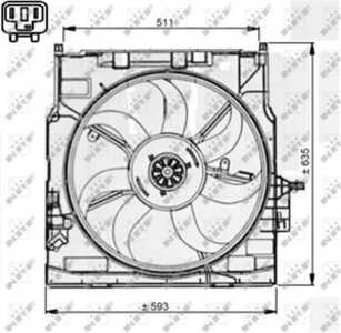 Fläkt, kylare, bmw x5 [e70], x6 [e71, e72], 17427616103, 17427796572, 17428509746, 17428618241, 212 330 28 11 S2, 212 330 28 11