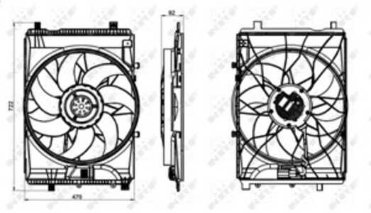 Fläkt, kylare, mercedes-benz, 2045000493, 2049061403, 32 41 1 096 731, 32 41 1 096 930, A2045000493, A2049061403