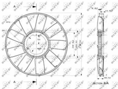 Fläkt, motorkylning, mercedes-benz, 11400-86870, 11400-86873, 1140086875000, 9042050106