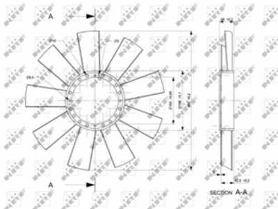 Fläkt, motorkylning, mercedes-benz, 0032050306, A0032050306