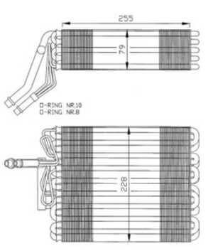 Förångare, klimatanläggning, Cylinder 1, Cylinder 2, Cylinder 3, Cylinder 4, seat,vw, 1H1820103, 1H1820103A, 1H1820103B, 1H1820