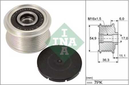 Frihjulskoppling, generator, nissan navara np300 flak/chassi, navara np300 pick-up, renault alaskan, 23 10 04J A0A, 23 10 04J A