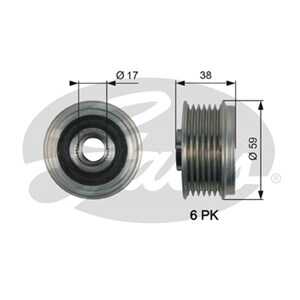 Frihjulskoppling, generator, hyundai,kia, 373222G500