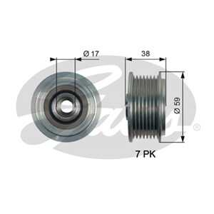 Frihjulskoppling, generator, hyundai h-1 cargo, h-1 travel, kia sorento i, mini mini, 12317790877, 373224A300, 37322-4A310