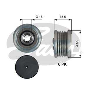 Frihjulskoppling, generator, mercedes-benz, 6071500060, A6071500060