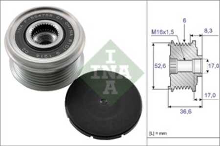 Frihjulskoppling, generator, nissan altima, rogue, teana ii, x-trail ii, x-trail iii, renault koleos i, 23 10 0JA 02B, 23 10 0J