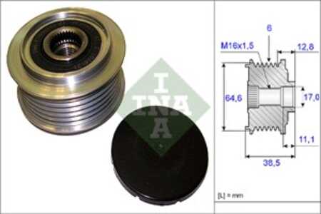 Frihjulskoppling, generator, audi a6 allroad c6, a6 c6, a6 c6 avant, a6 c7, 06E 903 016 M, 06E 903 016 T, 06E 903 018 H, 06E 90