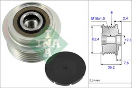 Frihjulskoppling, generator, toyota yaris, 270600N011, 27060-0N011, 2741533060, 27415-33060