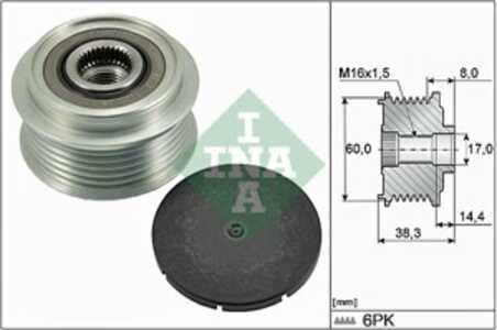 Frihjulskoppling, generator, toyota yaris, yaris skåp/halvkombi, 270600Q200, 27060-0Q200, 274030Q180, 27403-0Q180, 274150Q020, 