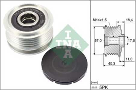 Frihjulskoppling, generator, hyundai,kia, 373002A700, 37300-2A700, 373002A750, 37300-2A750, 373212A700, 37321-2A700