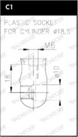 Gasfjäder, bagageutrymme, Bak, fiat 500l, 51883050, 51953757