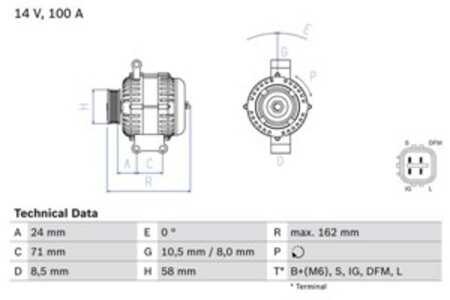 Generator, toyota auris, 27060-0R011