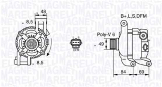 Generator, ford focus ii, focus cabriolet ii, focus c-max, focus sedan ii, focus turnier ii, 1387219, 1535294, 30667070, 3M5T-1