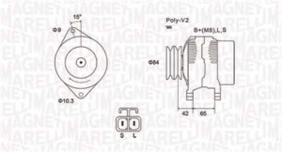 Generator, ford ranger, mazda b-serie, 1449569, 3601014, 4344538, 6M3410300AB, A002TA6099, A002TA6099A, A002TA6099AT, A002TC147