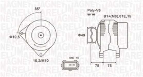 Generator, bmw 3 [e46], 3 cabriolet [e46], 3 coupé [e46], 3 touring [e46], 5 [e39], 5 touring [e39], 12311432986, 12311432987, 