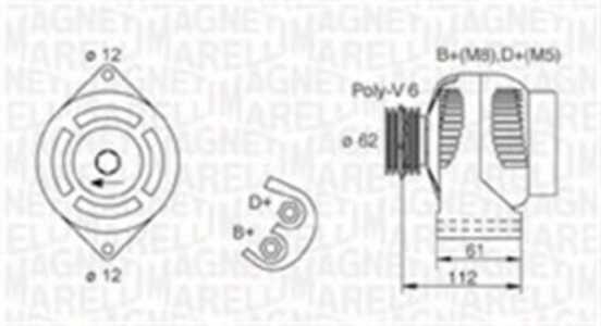 Generator, alfa romeo,fiat,opel,vauxhall, 1204433, 13117340, 6204187, 93169028, 93169029, 93169257, 93180098, 9562207, R1530098