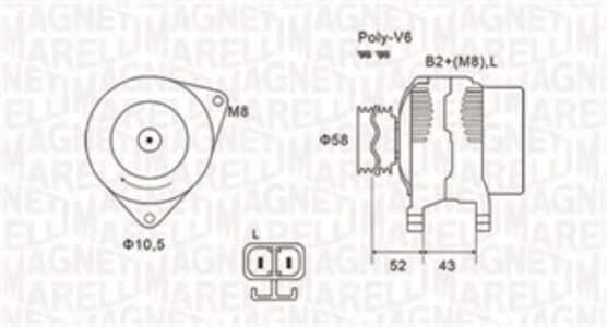 Generator, hyundai santa fé i, sonata iv, trajet, kia sportage ii, 3730037800