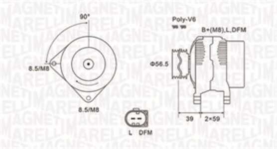 Generator, audi a4 b7, a4 b7 avant, a4 b7 cabriolet, 059903016D