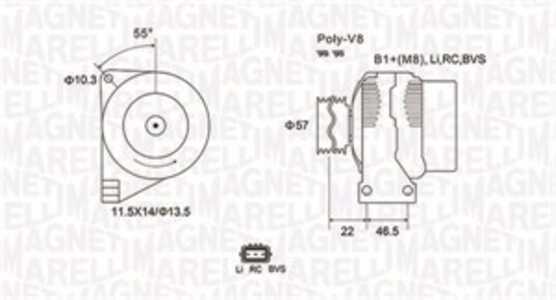 Generator, land rover discovery iii, discovery iv, YLE500200, YLE500400