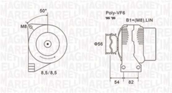 Generator, volvo s60 i, v70 ii, xc90 i, 30658087, 30667788, 30667895, 36050266, 8603265