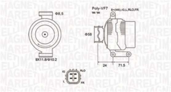 Generator, lexus is ii, toyota avensis kombi, avensis sedan, corolla verso, rav 4 iii, verso, 270600G021, 270600R080, 2706026030