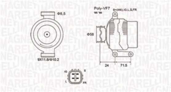 Generator, toyota auris, corolla sedan, 270600R011, 270600R040